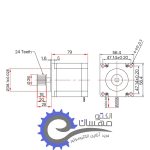 استپ موتور لیدشاین 13 کیلوگرم سانتی متر، سه فاز، 6 سیم ، مدل 573S15-L - Image 4