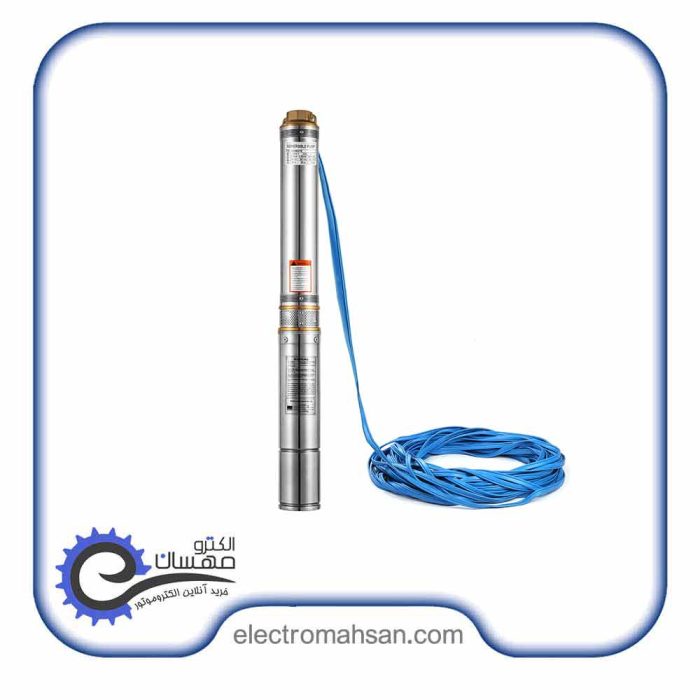 پمپ 1 اسب، تکفاز، 6 متر مکعب بر ساعت، 65 متر، کد فنی 4SDM4/9 برند استریم - Image 2