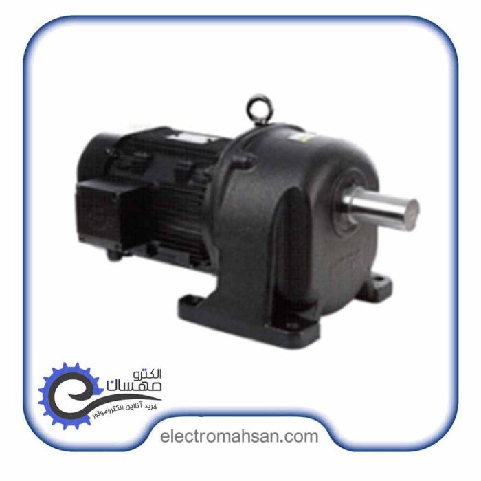 موتور گیربکس صنعتی 1.5 کیلووات 93 دور سه فاز پایه دار B3 ساخت SPG کره - Image 2