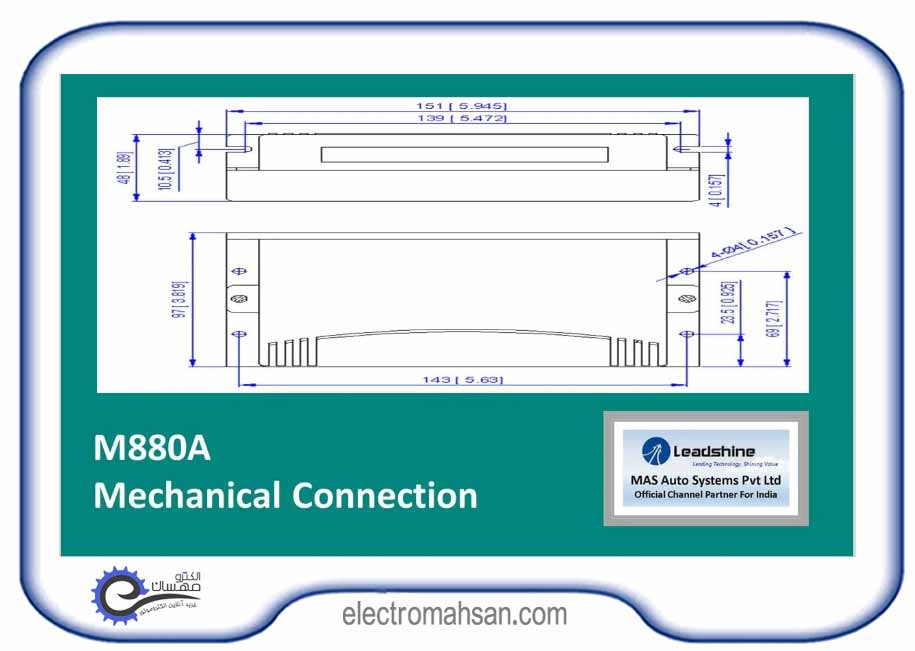 درایور استپ موتور لیدشاین، دو فاز، 8 آمپر، 4 سیم، مدل M880A 880a 11