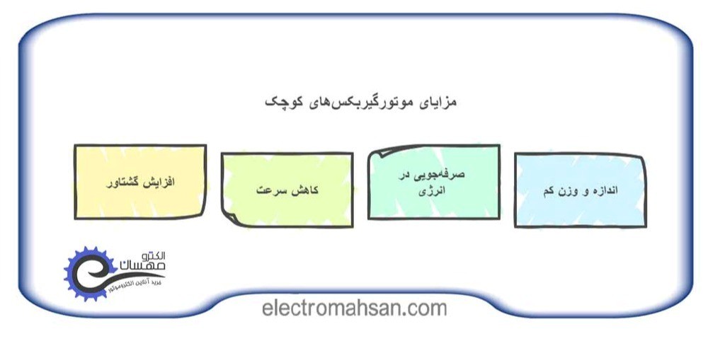 مزایای موتورگیربکس‌ کوچک